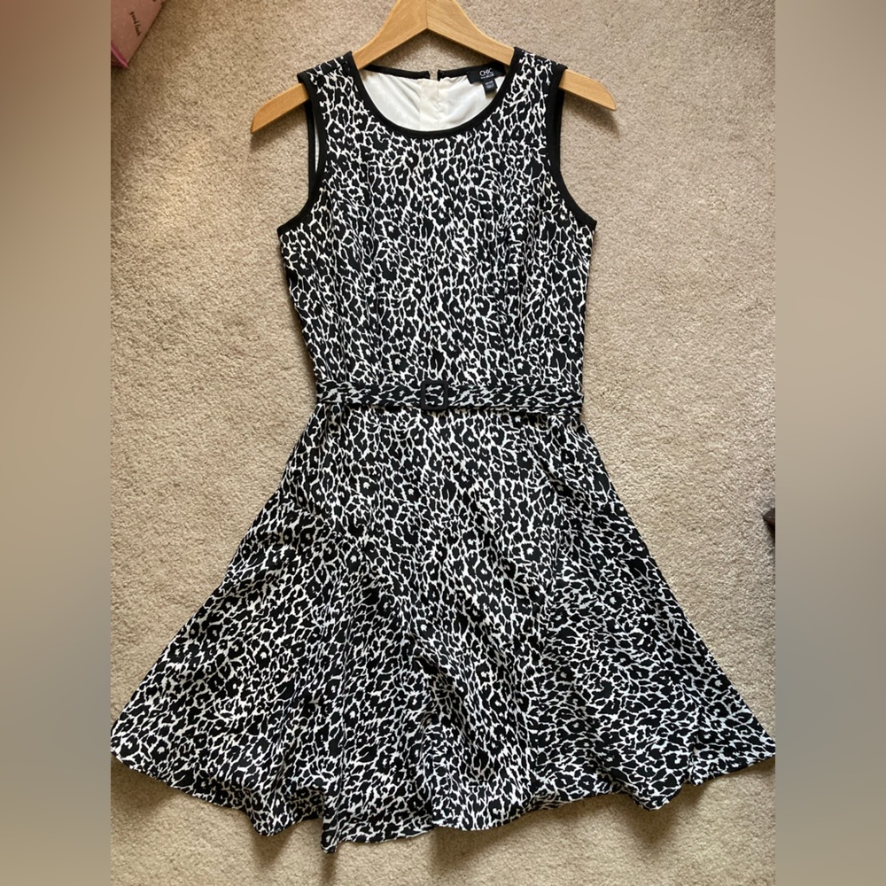 JACOB fit and flare mini dress, detachable belt, size XS